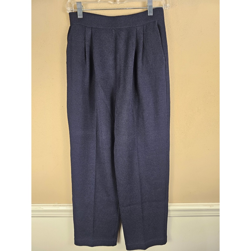 St John Basics Womens Navy 2 Pocket Santana‎ Knit Pants 4